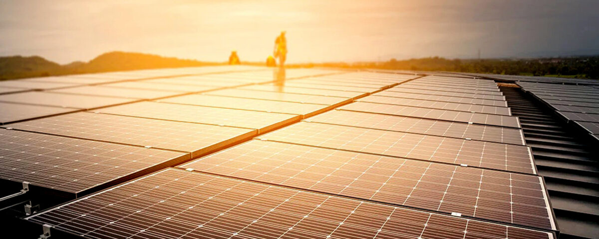 Solar Panels Producing Electricity