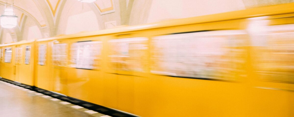 Train Speeding through station